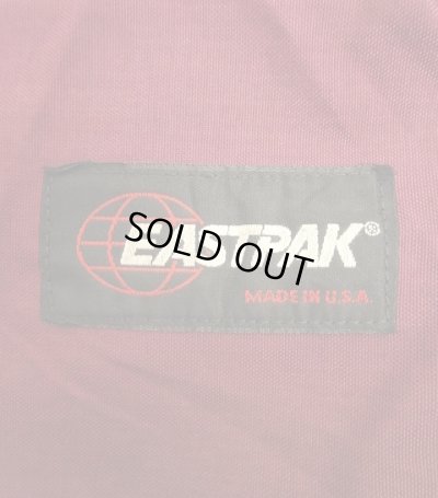 画像2: 80'S EASTPAK 旧タグ ボトムレザー ナイロン バックパック バーガンディ USA製 (VINTAGE)