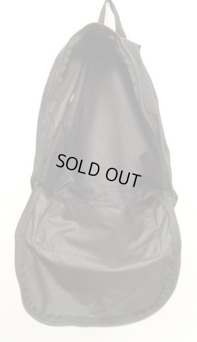 画像6: 80'S EASTPAK 旧タグ ボトムレザー ナイロン バックパック ブラック USA製 (VINTAGE)