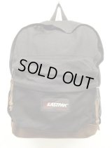 80'S EASTPAK 旧タグ ボトムレザー ナイロン バックパック ブラック USA製 (VINTAGE)