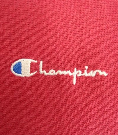 画像3: 90'S CHAMPION "両面&右袖プリント" 刺繍タグ リバースウィーブ ダークレッド USA製 (VINTAGE)