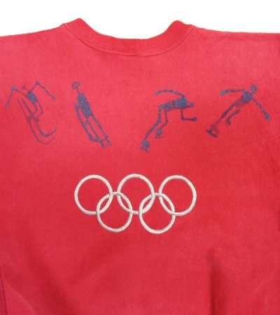 画像7: 90'S CHAMPION "両面&右袖プリント" 刺繍タグ リバースウィーブ ダークレッド USA製 (VINTAGE)