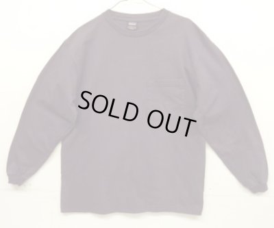 画像1: 90'S PATAGONIA 黒タグ オーバルロゴ刺繍 長袖 ポケット付きTシャツ グレープ USA製 (VINTAGE)