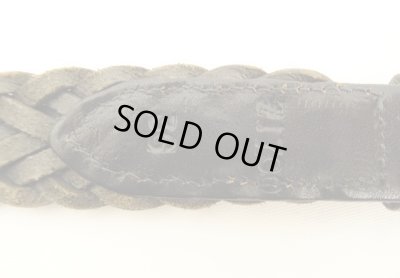 画像4: 90'S LL Bean "SOLID BRASSバックル" メッシュレザーベルト ブラック USA製 (VINTAGE)