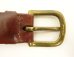 画像6: 90'S LL Bean "SOLID BRASSバックル" メッシュレザーベルト ブラウン USA製 (VINTAGE)