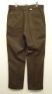 画像1: 70'S DICKIES 874 チビタグ ワークパンツ ブラウン TALONアルミジップ USA製 (VINTAGE) (1)