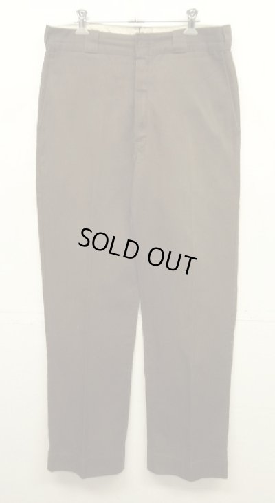 画像4: 70'S DICKIES 874 チビタグ ワークパンツ ブラウン TALONアルミジップ USA製 (VINTAGE)