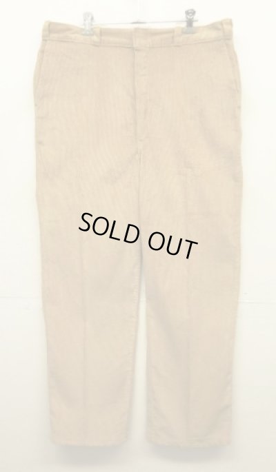 画像5: 70'S DICKIES 874 チビタグ コーデュロイパンツ ベージュ 42TALONジップ USA製 (VINTAGE)