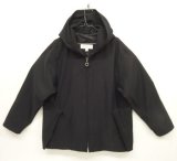 JONES NEW YORK 裏地付き ビッグフード フルジップジャケット ブラック (VINTAGE)