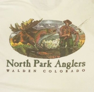 画像2: 00'S ORVIS "NORTH PARK ANGLERS" 両面プリント 長袖 Tシャツ ホワイト (VINTAGE)