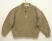 画像1: 00'S ORVIS ガゼット付き ハーフジップ スウェットシャツ フェードベージュ (VINTAGE) (1)