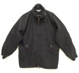 90'S EMS (EASTERN MOUNTAIN SPORTS) 三角タグ フード付き ナイロンジャケット ブラック (VINTAGE)