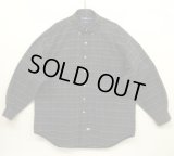 90'S RALPH LAUREN "THE BIG OXFORD" 裾ロゴ刺繍 オックスフォード 長袖 BDシャツ チェック柄 (VINTAGE)