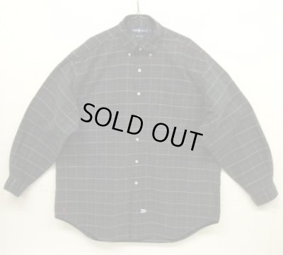 画像1: 90'S RALPH LAUREN "THE BIG OXFORD" 裾ロゴ刺繍 オックスフォード 長袖 BDシャツ チェック柄 (VINTAGE)
