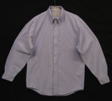 80'S LL Bean オックスフォード 長袖 BDシャツ ストライプ USA製 (VINTAGE)