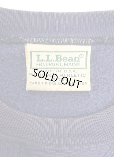 画像2: 80'S LL Bean by RUSSELL ATHLETIC 前V&脇の下ガゼット スウェットシャツ ネイビー USA製 (VINTAGE)