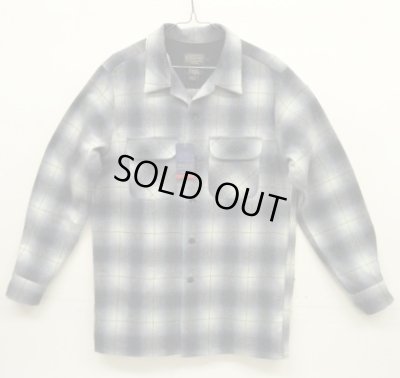 画像1: 00'S PENDLETON "BOARD SHIRT" ウール オープンカラーシャツ オンブレチェック (DEADSTOCK)