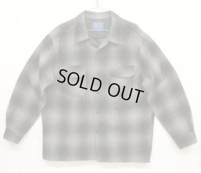 画像1: 90'S PENDLETON "BOARD SHIRT" ウール オープンカラーシャツ オンブレチェック (VINTAGE)