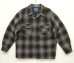 画像1: 90'S PENDLETON "BOARD SHIRT" ウール オープンカラーシャツ オンブレチェック (VINTAGE) (1)