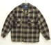 画像1: 90'S PENDLETON "BOARD SHIRT" ウール オープンカラーシャツ オンブレチェック USA製 (VINTAGE) (1)