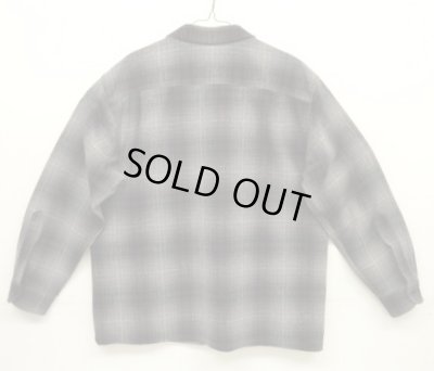 画像3: 90'S PENDLETON "BOARD SHIRT" ウール オープンカラーシャツ オンブレチェック (VINTAGE)