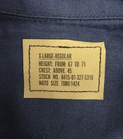 画像4: アメリカ軍 PX品 "VITIN GARMENT MFG CORP製" BDUジャケット ネイビー USA製 (DEADSTOCK)