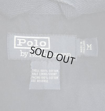 画像2: 90'S RALPH LAUREN コットン ドリズラージャケット ネイビー (VINTAGE)