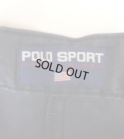 画像2: 90'S RALPH LAUREN "POLO SPORT" ツープリーツ チノ カーゴパンツ ネイビー USA製 (VINTAGE)