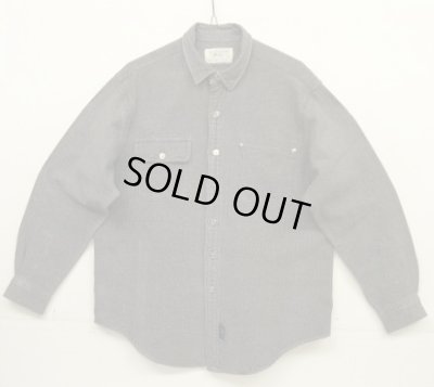 画像1: 80'S RALPH LAUREN "白タグ" メタルボタン シャンブレー ワークシャツ ブラック (VINTAGE)
