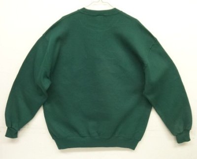 画像4: 90'S RUSSELL ATHLETIC 前Vガゼット付き クルーネック スウェットシャツ ダークグリーン USA製 (VINTAGE)