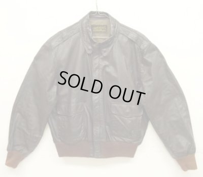 画像1: 70'S EDDIE BAUER "A-2" 黒タグ レザー フライトジャケット ブラウン (VINTAGE)