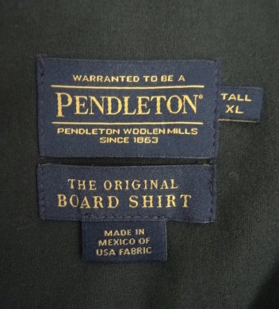 画像2: 00'S PENDLETON "BOARD SHIRT" ウール オープンカラーシャツ ブラック (USED)