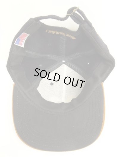 画像6: 90'S FORD x NO FEAR ウール/レザー ベースボールキャップ ネイビー/ブラウン USA製 (VINTAGE)