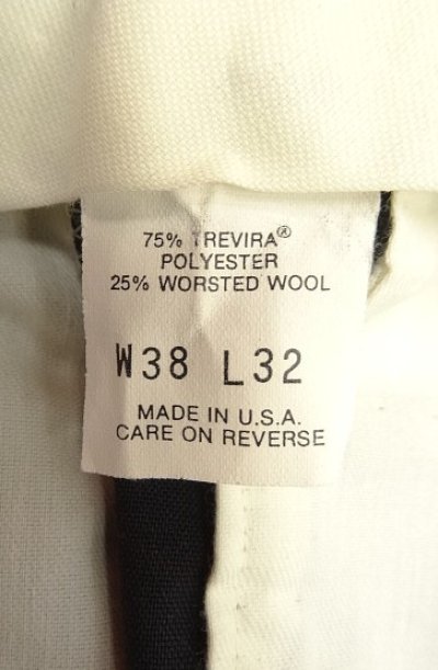 画像3: 90'S LEVIS "TRAVELERS" ツープリーツ スラックス TALONジップ ダークネイビー USA製 (VINTAGE)
