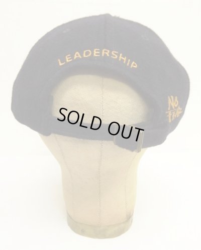 画像4: 90'S FORD x NO FEAR ウール/レザー ベースボールキャップ ネイビー/ブラウン USA製 (VINTAGE)