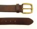 画像4: 90'S LL Bean "SOLID BRASSバックル" レザーベルト ブラウン UK製 (VINTAGE) (4)