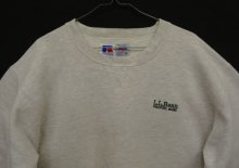 他の写真1: 90'S LL Bean by RUSSELL ATHLETIC ロゴ刺繍 前Vガゼット スウェットシャツ ヘザーグレー USA製 (VINTAGE)