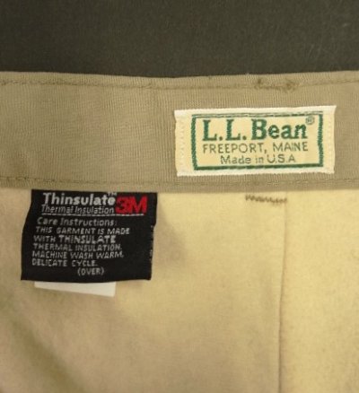 画像2: 80'S LL Bean 裏地シャモアクロス ワークパンツ ベージュ TALONジップ USA製 (VINTAGE)