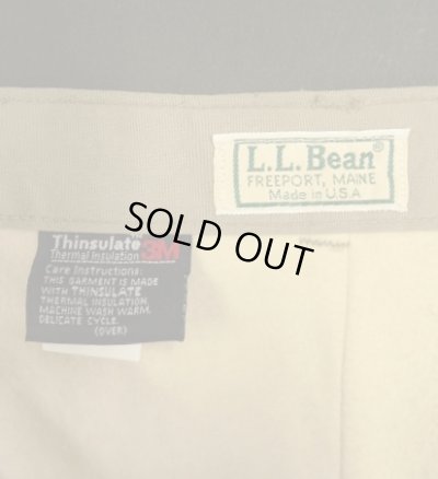 画像2: 80'S LL Bean 裏地シャモアクロス ワークパンツ ベージュ TALONジップ USA製 (VINTAGE)