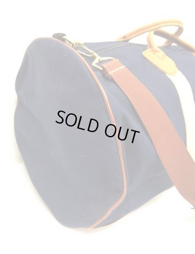 画像4: 80'S LL Bean "ギザタグ" キャンバス/レザー ダッフルバッグ ネイビー/オフホワイト USA製 (VINTAGE)