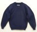 画像1: 80'S LL Bean by RUSSELL ATHLETIC 前Vガゼット スウェットシャツ ネイビー USA製 (VINTAGE) (1)