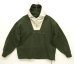 画像1: 90'S J.CREW 旧タグ コットン カラーブロック アノラックパーカー ホワイト/オリーブ (VINTAGE) (1)