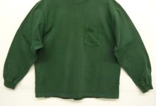他の写真3: 90'S J.CREW 旧タグ ポケット付き 長袖 Tシャツ グリーン USA製 (VINTAGE)