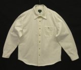 00'S J.CREW 旧タグ 赤耳付きヘビーキャンバス ワークシャツ ホワイト (VINTAGE)