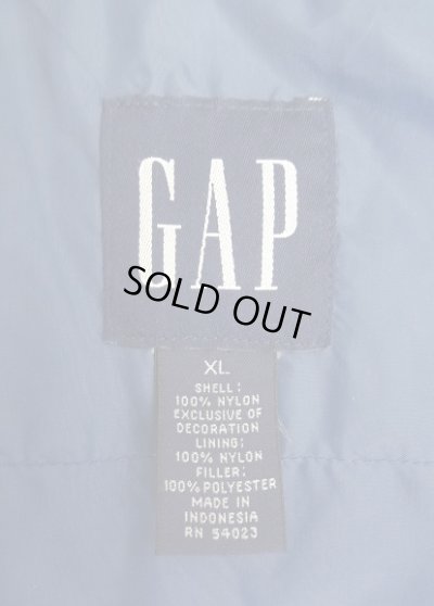 画像2: 90'S GAP 旧タグ 中綿入り リップストップナイロンベスト ブラック (VINTAGE)