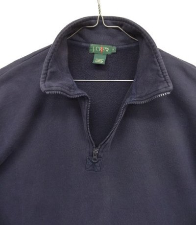 画像3: 90'S J.CREW 旧タグ ハーフジップ スウェットシャツ ネイビー (VINTAGE)