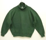 90'S PLUMA タートルネック ヘビーウエイト スウェットシャツ グリーン USA製 (VINTAGE)