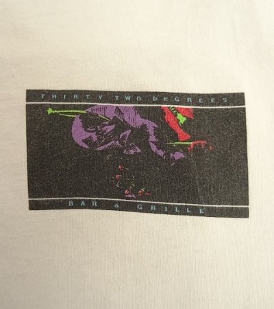 画像3: 90'S THIRTY TWO DEGREES BAR & GRILLE シングルステッチ 長袖 Tシャツ ホワイト USA製 (VINTAGE)