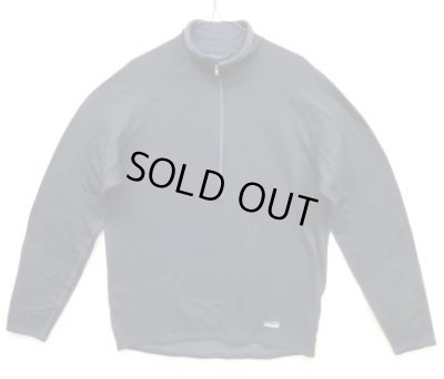 画像1: 00'S PATAGONIA 裾ロゴ レギュレーター R1 ハーフジップ ロングスリーブ ダークブルー USA製 (VINTAGE)