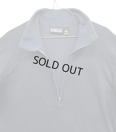 画像3: 00'S PATAGONIA 裾ロゴ レギュレーター R1 ハーフジップ ロングスリーブ ダークブルー USA製 (VINTAGE)