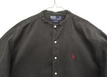 他の写真1: 90'S RALPH LAUREN "POSTBOY" 長袖 バンドカラーシャツ フェードブラック (VINTAGE)
